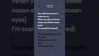 Ocean eyes - Billie eilish ( SPOTIFY LYRICS )
