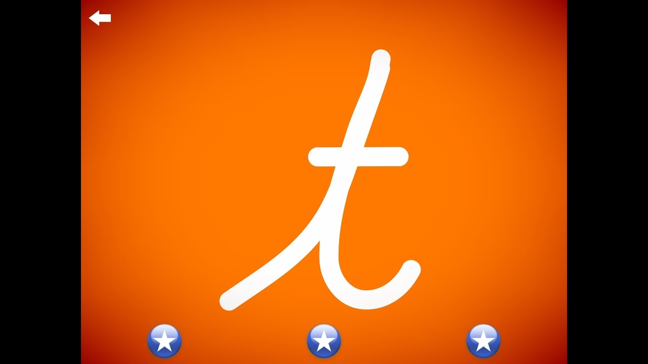 cursive lowercase t