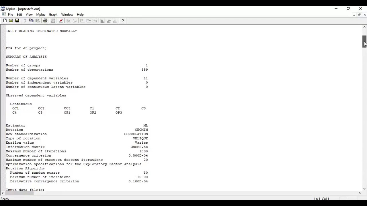 Mplus EFA with Mplus (Example) YouTube
