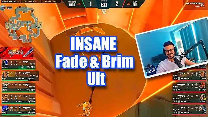 INSANE Fade & Brim Ult FNC VS 100T - VCT 2023 São Paulo - Tarik React