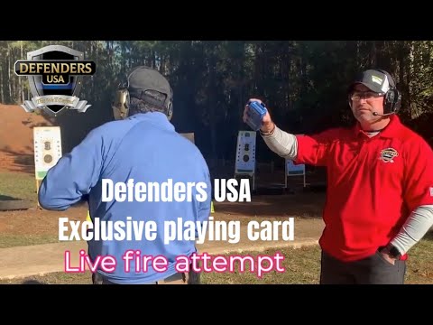 Handgun Proficiency with speed & accuracy; student Chris Matlock attempts to earn a Defenders patch!