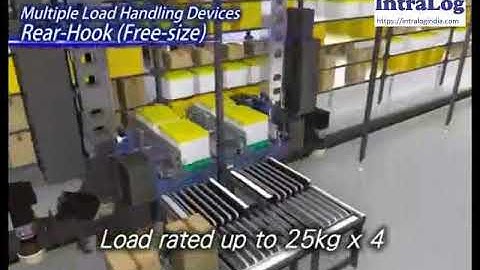 AS/RS Miniload Stacker Crane Multiple Loads Double Deep Upto 300 kgs