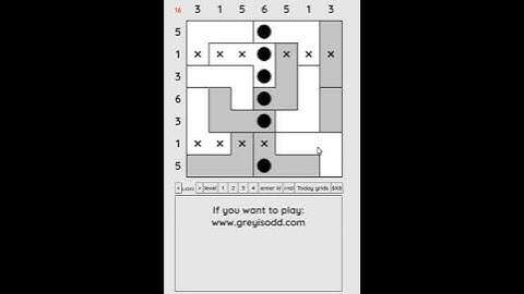 Grey is Odd - Today grids. Solution level 4 7X7 dated 04-28-2024 #logicpuzzles #logicgames  #games