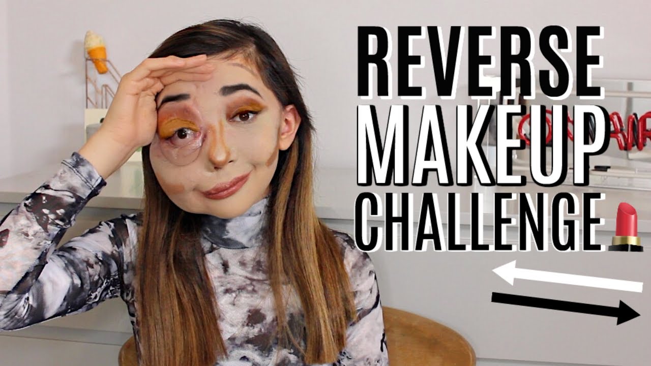 DOING MY MAKEUP IN REVERSE | Nikki Lilly