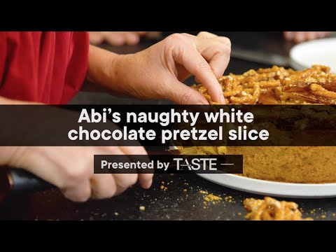 White chocolate pretzel slice | Woolworths TASTE Magazine
