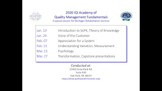 IQI Overview & MRS Capstone Presentations, April 2020