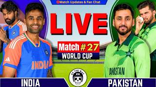 🔴Live: INDIA vs PAKISTAN, T20 WC , 27th Match | Live Cricket Match Today | IND vs PAK Live | SHAHID