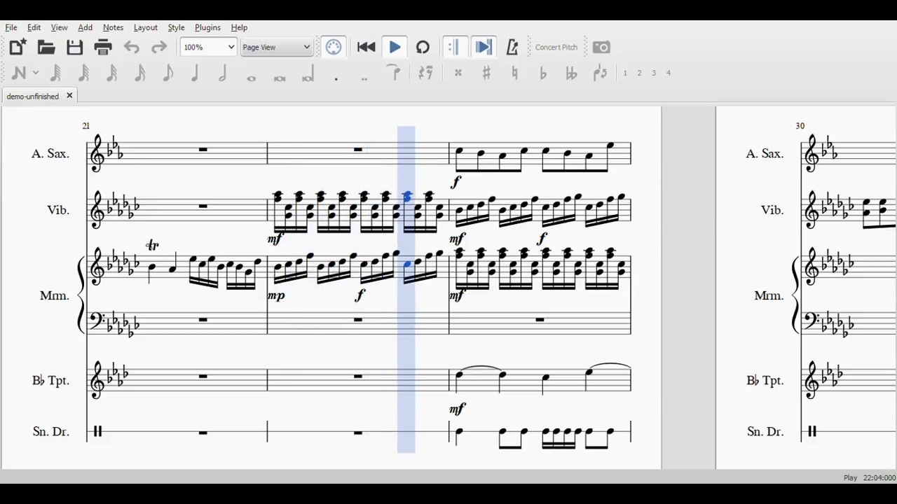 MuseScore 2  demo unfinished