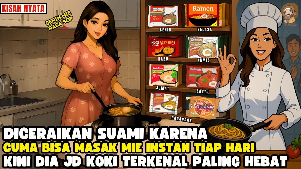 DICERAIKAN SUAMI KARENA CUMA BISA MASAK MIE INSTAN TIAP HARI KIN DIA JUSTRU JD KOKI II SINETRON AZAB