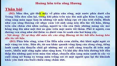 Lớp 5 Tiếng Việt Tuần 1 Tập làm văn Bài Cấu tạo của bài văn tả cảnh Tiết 1 new