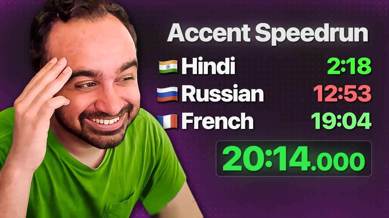 Squeex invents a new speedrun... the Accent Speedrun Challenge