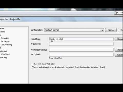 Java prog#108  How to set a particular jframe as main class in netbeans
