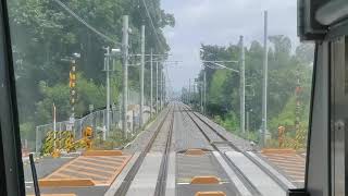 前面展望 城陽→新田 210711 221系  JR奈良線複線化工事の進捗  front window view, construction of double-tracking