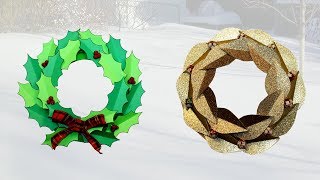 Tuto couronne de Noël en papier avec Clairefontaine