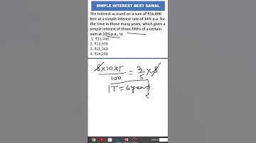 Simple Interest best Questions of ssc cgl 2024#ssccgl #mathstricks #ssc #cgl2025 #oliveboard