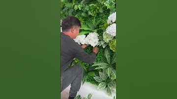 Tường cây giả điểm hoa đẹp mắt #news  #plants #home #caydecor #homedecor #câygiả #atzdecor