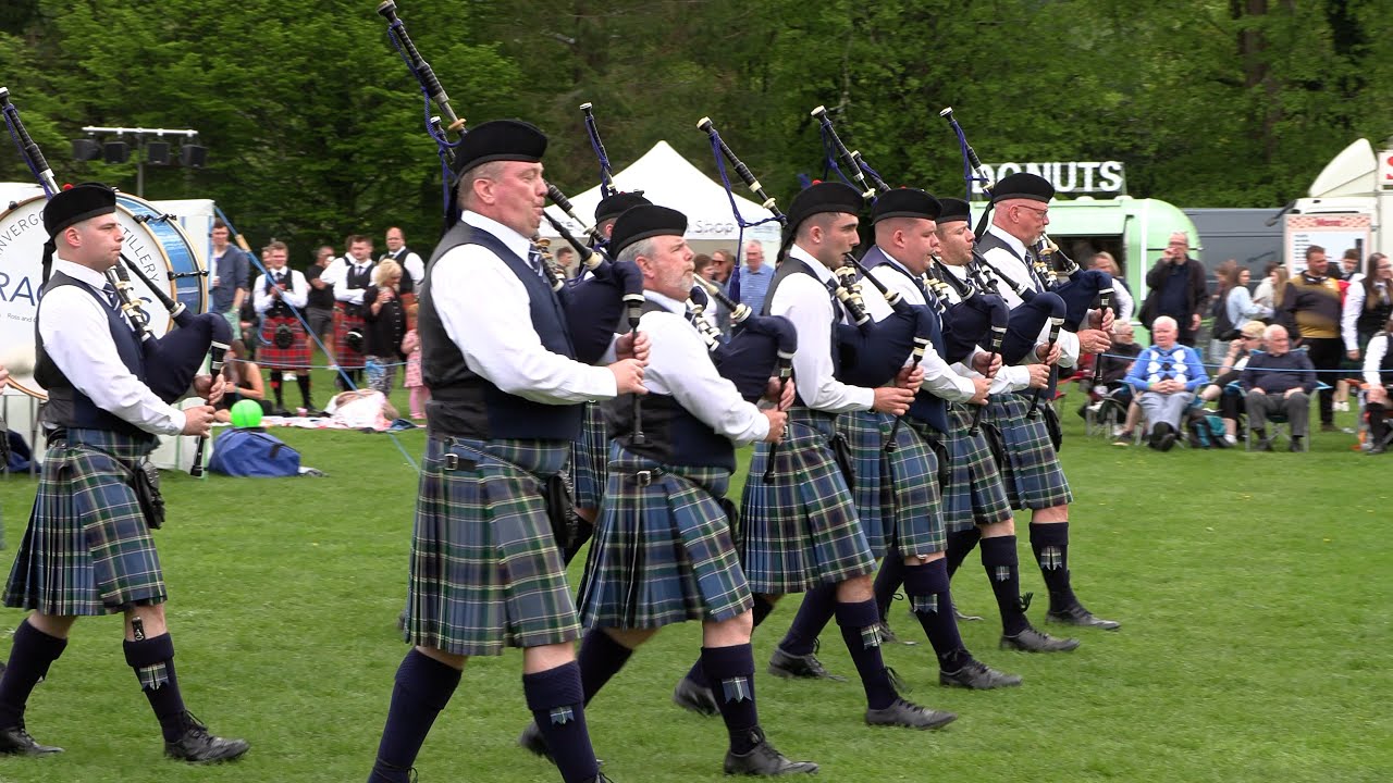 Ross & Cromarty Pipes and Drums march off Grade 2 at Banchory 2024 North Scotland Band Championship