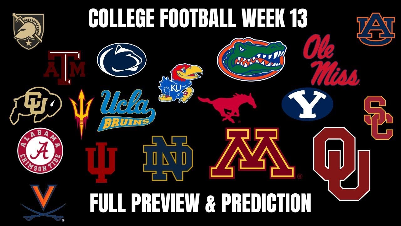 College Football Week 13 | Complete Preview & Predictions for Entire ...