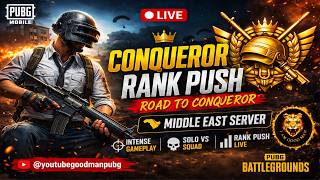 🚀 Conqueror Rank Push LIVE NOW! | 20+ Kills Challenge | PUBG Mobile