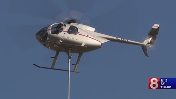Eversource uses helicopter to trim trees in Wolcott
