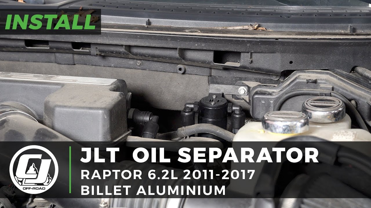 JLT Performance Black Anodized Oil Separator Kit for F-150s with a 5.0L and Raptors with a 6.2L - YouTube