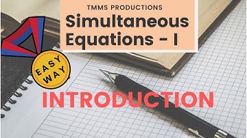 Simultaneous Equations Part 1: Introduction