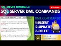 4-SQL DML Commands | Insert, Update and Delete Commands In SQL