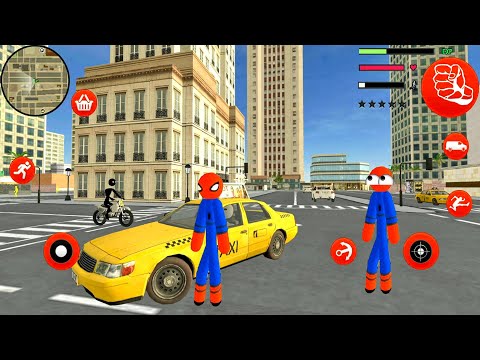 Amazing Spider Stickman Rope Hero Gangstar Crime - Android gameplay ...