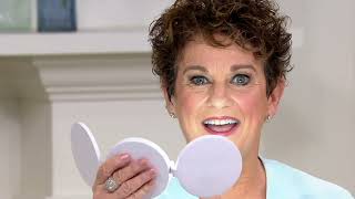 Blushly Tri-Fold LED 1x/5x/10x Vergrößerung Kompaktspiegel auf QVC screenshot 5