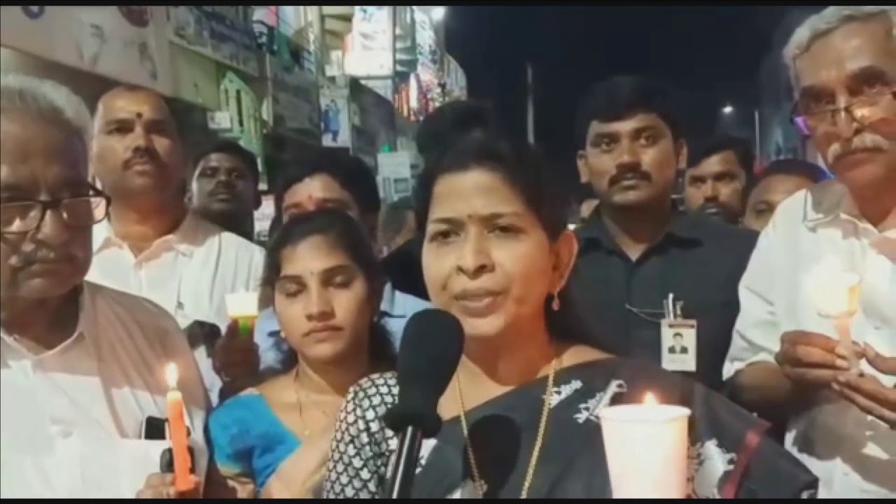 AP Minister Taneti Vanitha in candle Rally over Priyanka Reddy Murder Case (