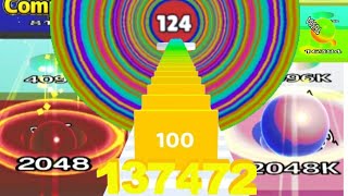 Ball Run INFINITY vs [ Breaking High Scores ] 2048 Challenge Merge Number Rush vs Level Up Circles