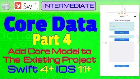 IOS 11, Swift 4, Tutorial - Part 4 - How to Add Core Data to an Existing Project in case of missing
