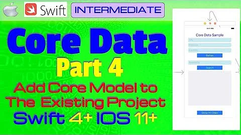 IOS 11, Swift 4, Tutorial - Part 4 - How to Add Core Data to an Existing Project in case of missing