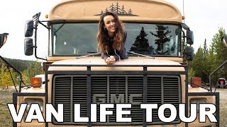 van life tour | MOST AMAZING SKOOLIE BUS CONVERSION WE'VE SEEN!