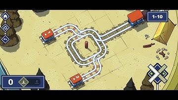 Railbound (by Afterburn) - paid offline train and railway puzzle game for Android and iOS - gameplay