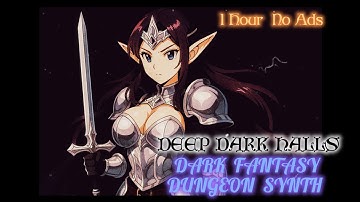Dark Fantasy Lofi & Vinyl ASMR: Nostalgic Dungeon Synth ⚔️ Deep Dark Halls - 1 Hour (No Ads)