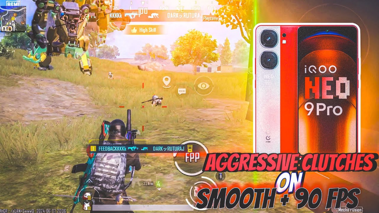 IQOO NEO 9 PRO 90 FPS 💥 MADE ME HACKER IN BGMI 🥵🔥I SMOOTH + 90 FPS ...