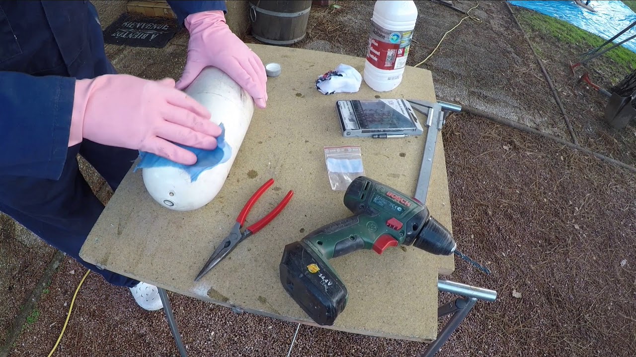 27 Rénovation voilier Edel 4 - Rénovation pare battage pas prévu d'origine pour être regonflé