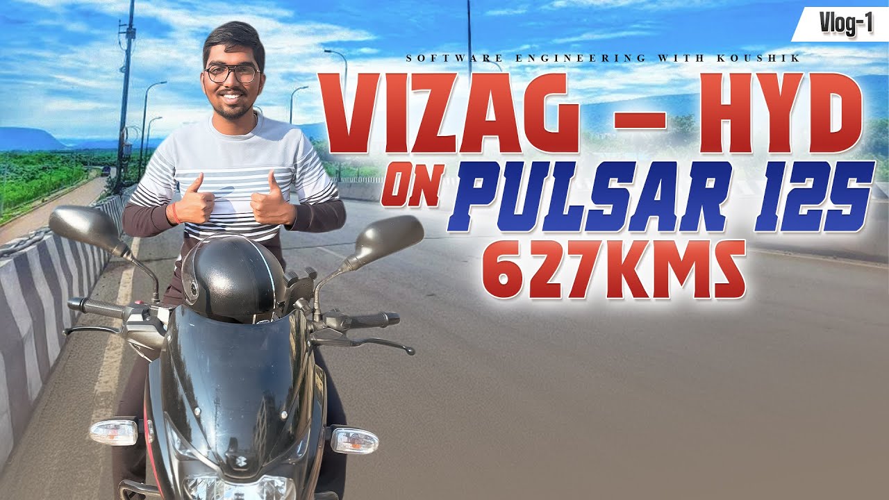 🚴‍♂️ Vizag to Hyderabad on Pulsar 125 🏍️ | Epic 627 KM Bike Ride Adventure 🌟 | Telugu Moto Vlog