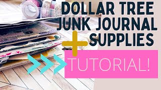WOW! Dollar Tree JUNK JOURNAL supplies PLUS TUTORIAL!!!  Great tips for beginners!