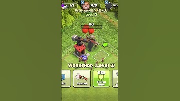 Upgrading Workshop in CoC lvl 1 - Max #clashofclans #viralvideo #shorts