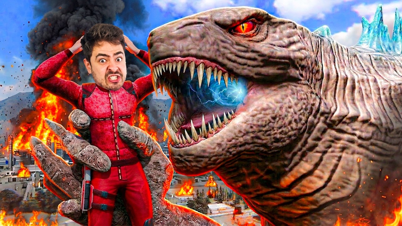 GODZILLA prietenoasa, mananc doar COPII!