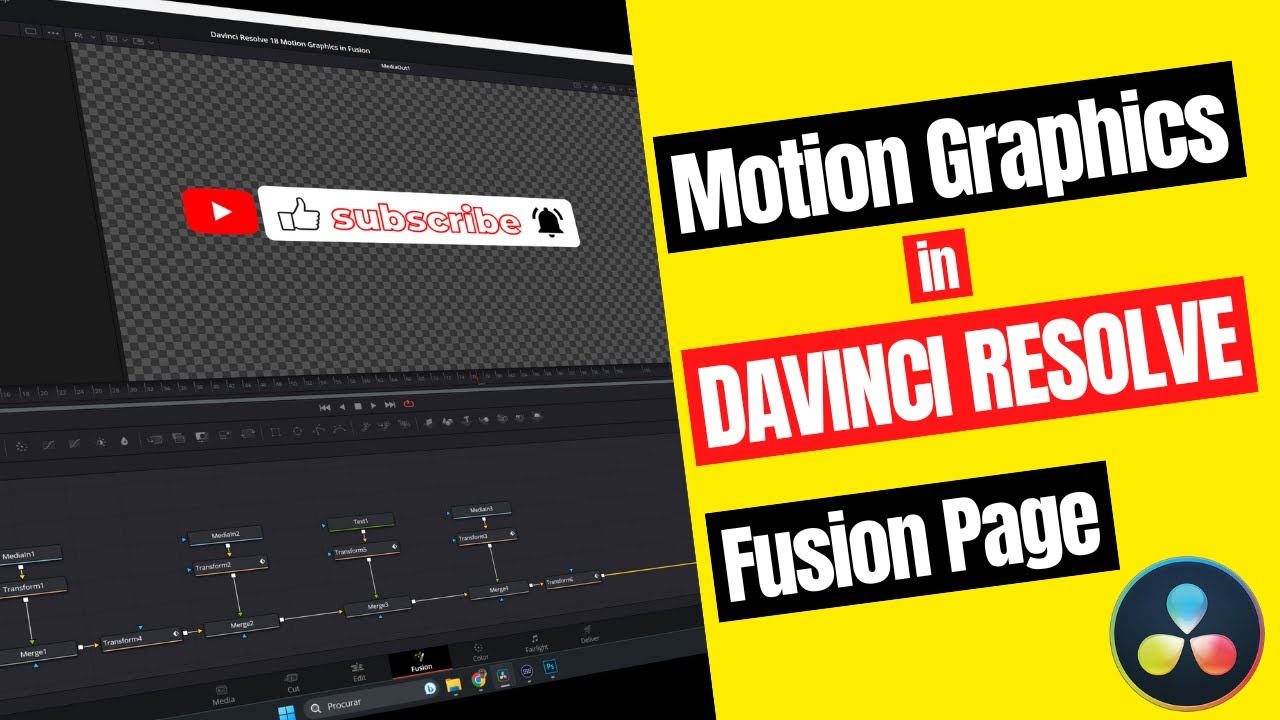 How to create Motion Graphics in Davinci Resolve 18 Fusion page - YouTube