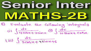 most important Long answer questions for indefinite integration maths-2B@NanajiGonnabathula
