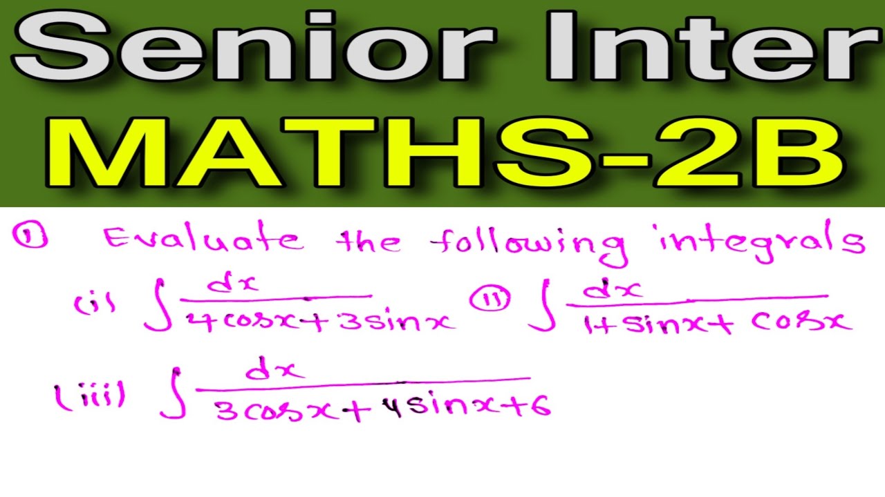 most important Long answer questions for indefinite integration maths ...