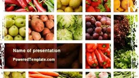 Vegetables Collage PowerPoint Template by PoweredTemplate.com