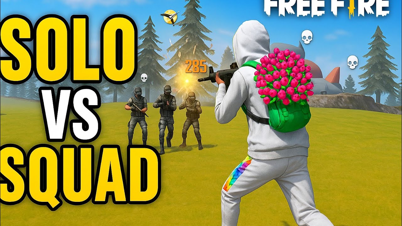 Solo vs Squad Insane Clutch in Free Fire | 1v4 Highlights - YouTube