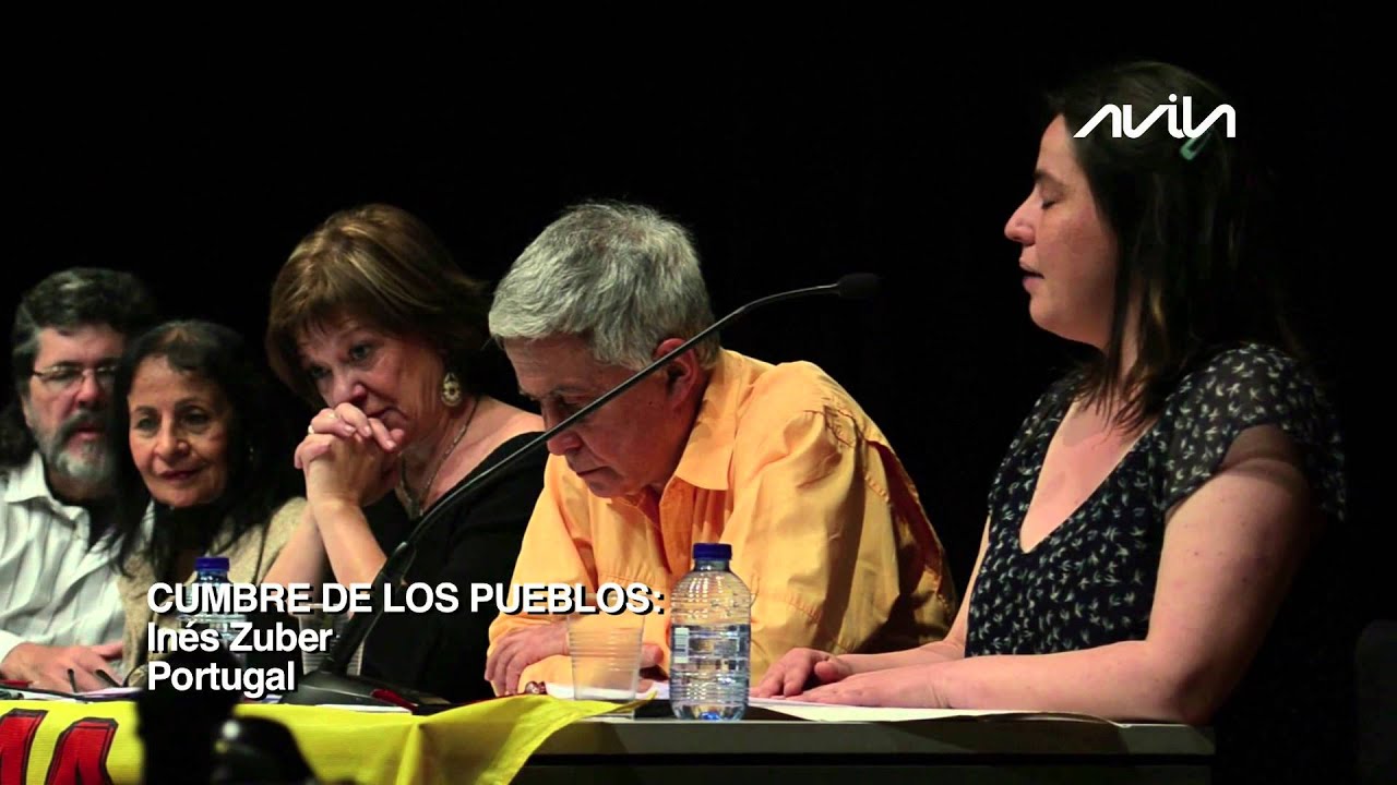 Cumbre de los Pueblos. Inês Zuber Dipudata del Parlamento Europeo.