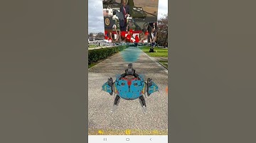 Trump in AR hologram Dancing in Paris with Drone