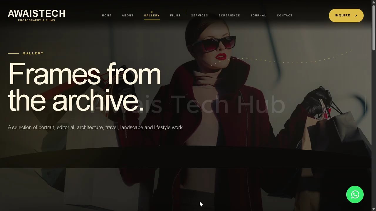 Luxury Photographer Website | Cinematic Web Design & Smooth Scroll Animations